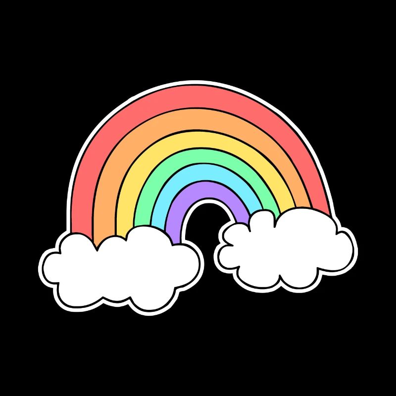 Rainbow with clouds