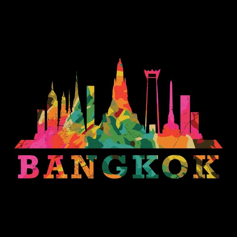 Bangkok Skyline Impression Souvenir Geschenkidee