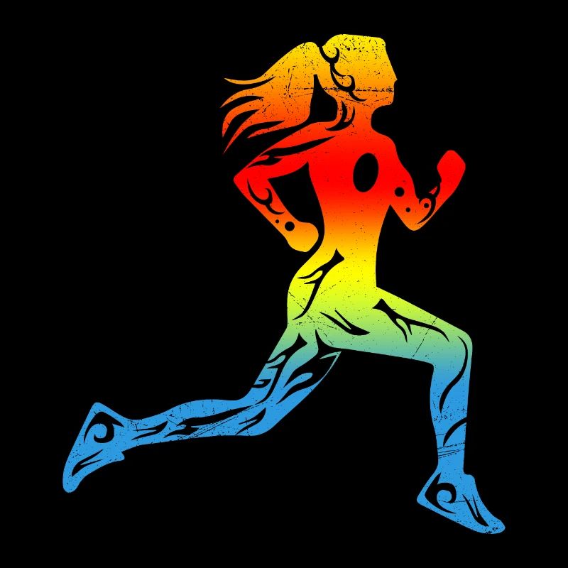 Runner Running Girl Tattoo Design Gift