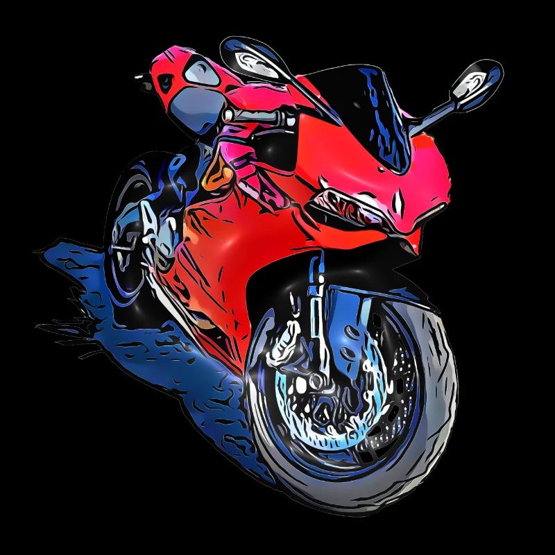 Sportmotorrad rot