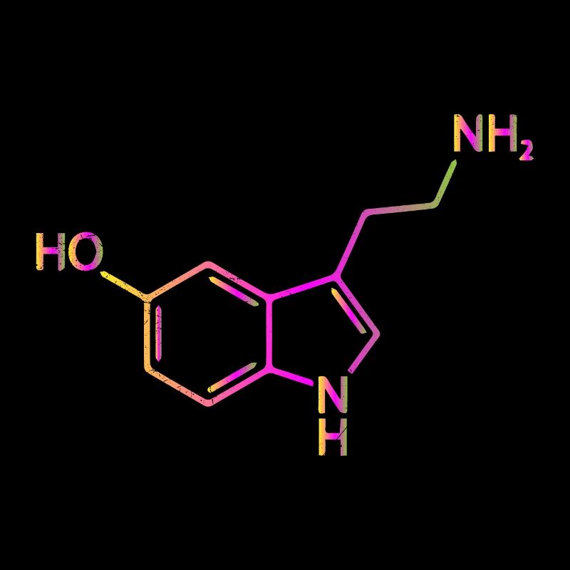 Serotonin Molekül Chemie Glück Geschenkidee