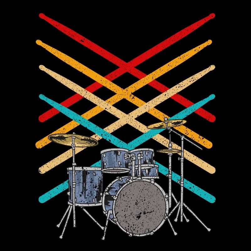 Retro Drum Sticks Music Drums fuuny gift Drummer