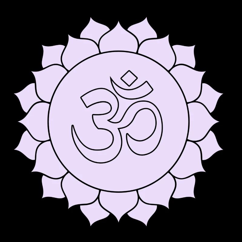 ohm signe lilas lumière violette