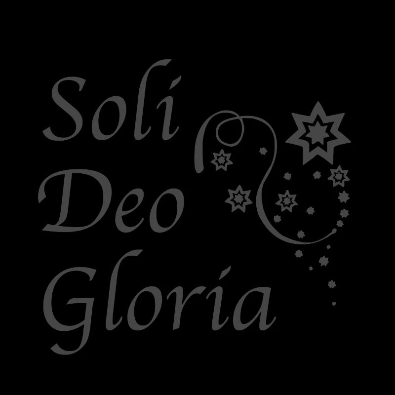 Christian Design Soli Deo Gloria meaning Glory to
