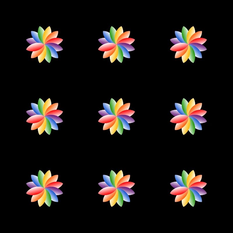 Regenbogenblume - Helle Farben