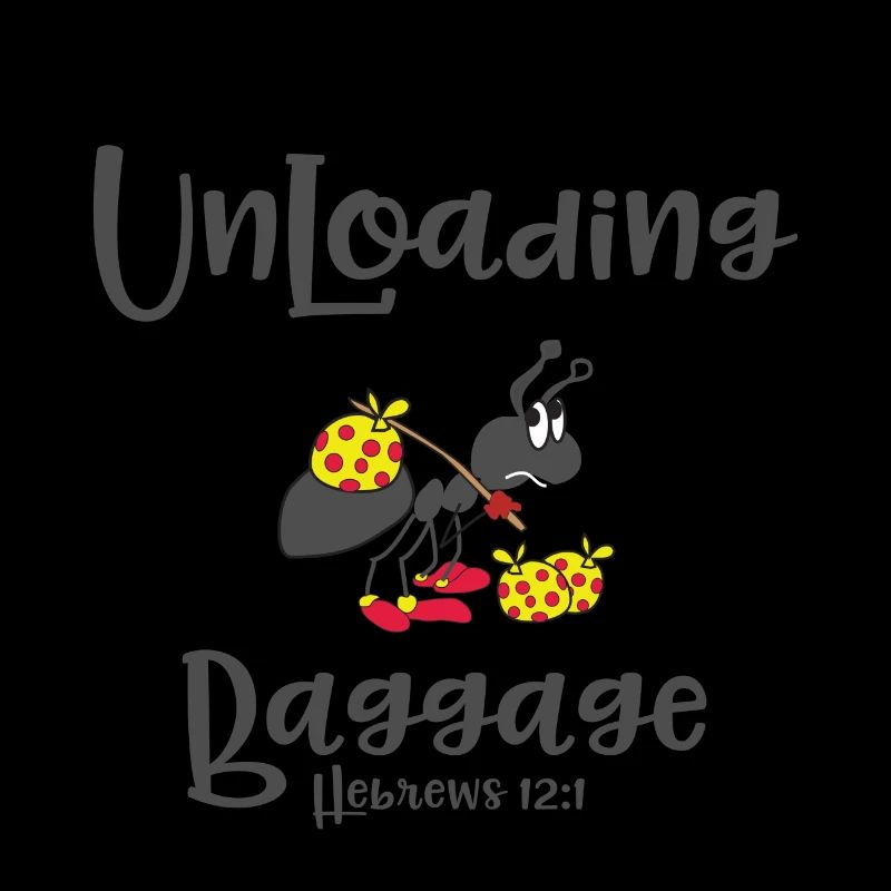Christian Design Unloading Baggage Hebrews 12