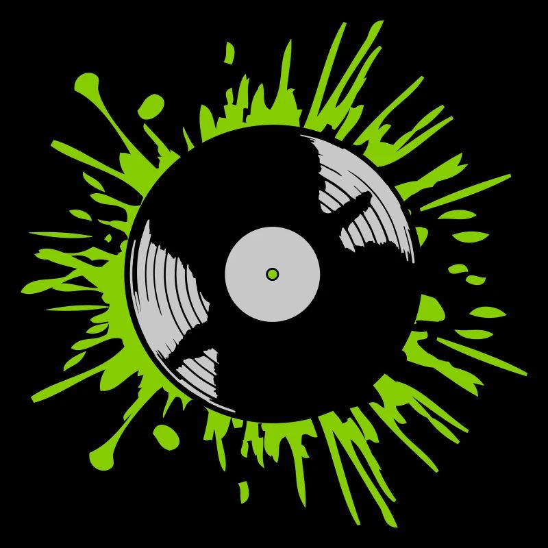 Color blobs vinyl record drops