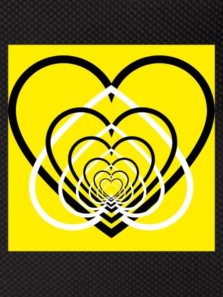 Cœurs Entremêlés Jaune