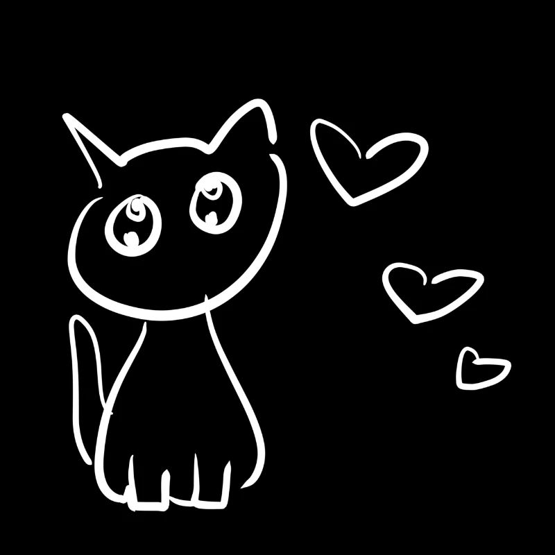 Chat Animal Mignon Cœurs d’animaux de compagnie
