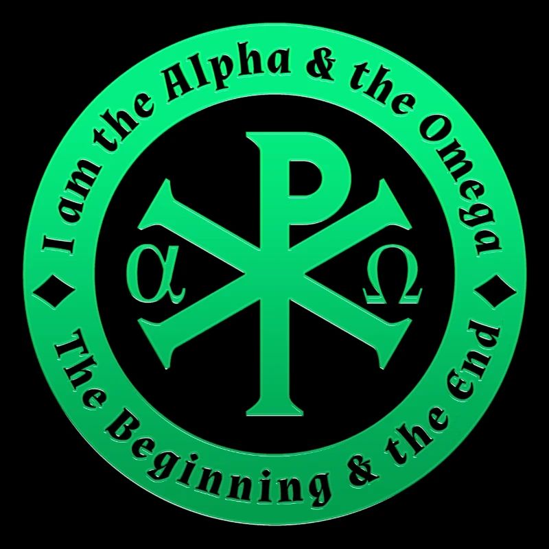 Symbol beginning end Alpha Omega God Christian