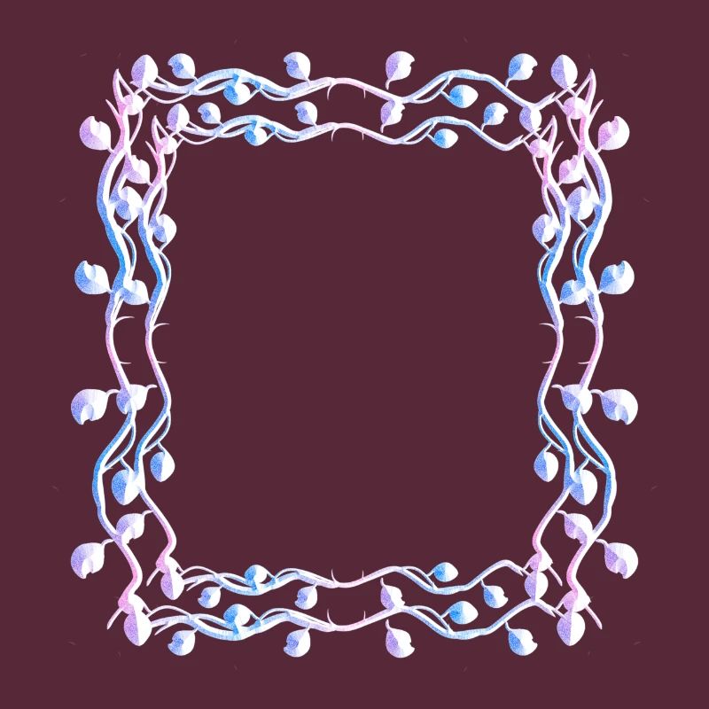 Leaves Square Shape Square Frame