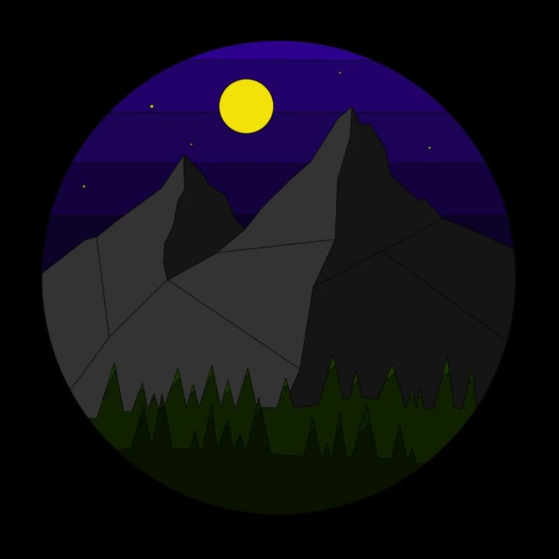 Mountain landscape (night version)
