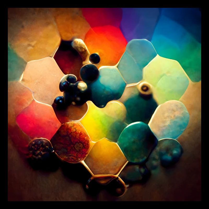 Ein Puzzle mit Molekülen