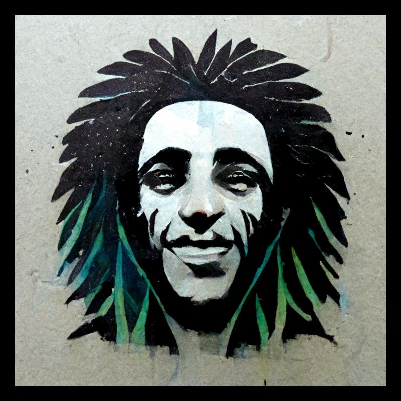 Rastafarian graffiti sketch