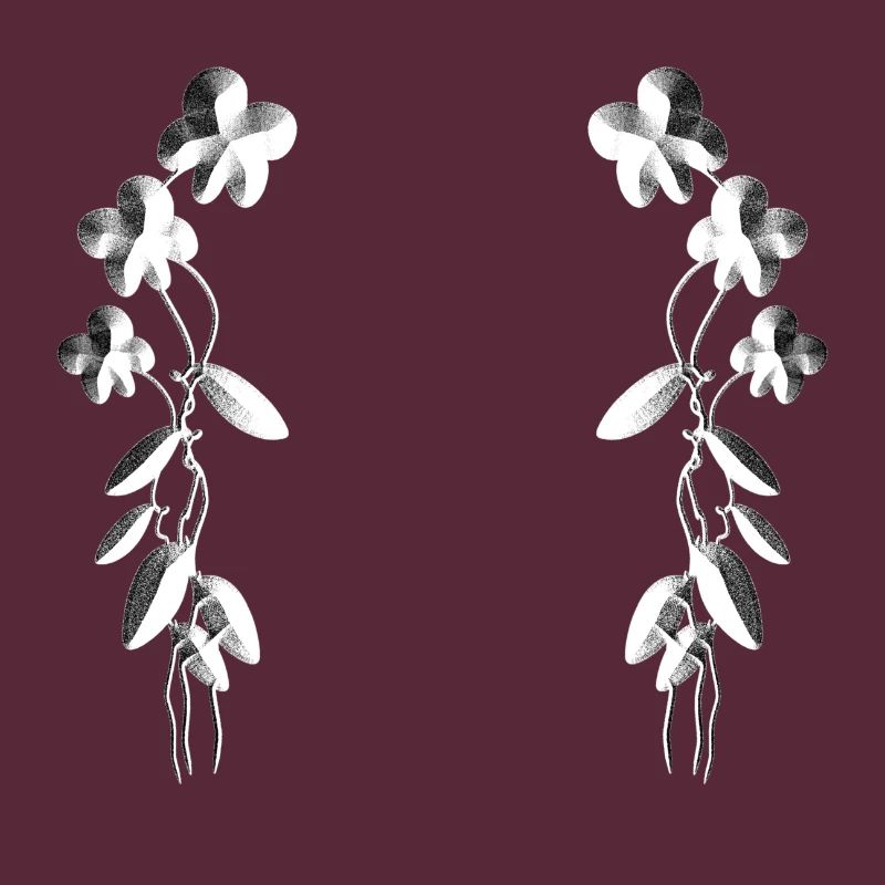 graue blumen blüten muster silber parallel