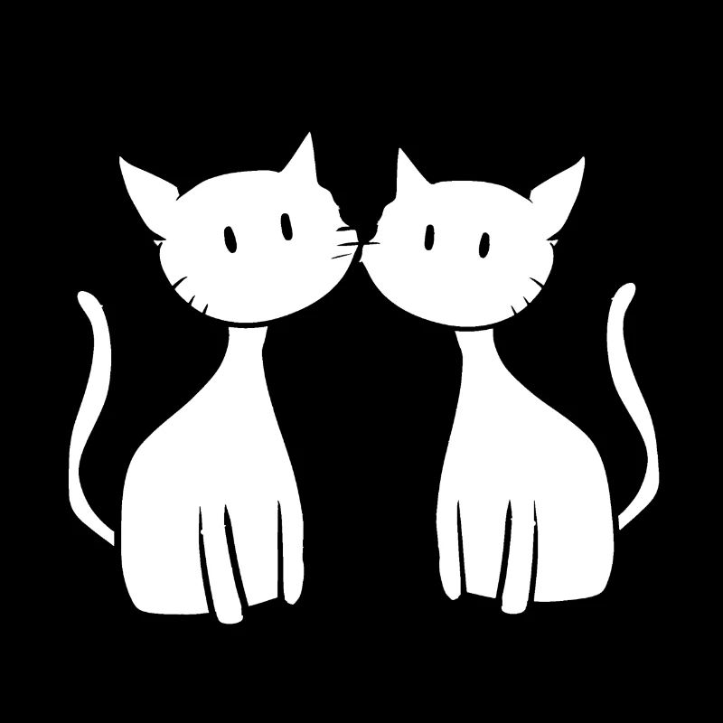 zwei Katzen Freunde süß