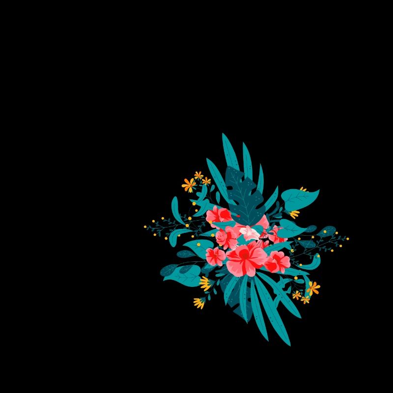 letter V flowered