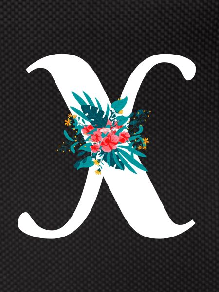 letter X flowered