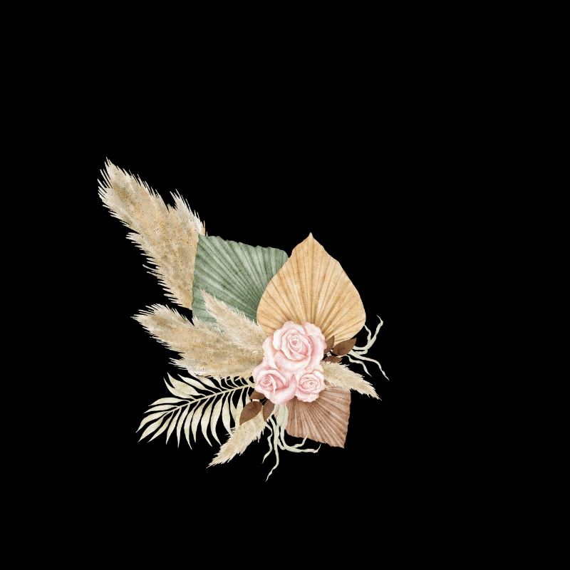 lettre M fleuris