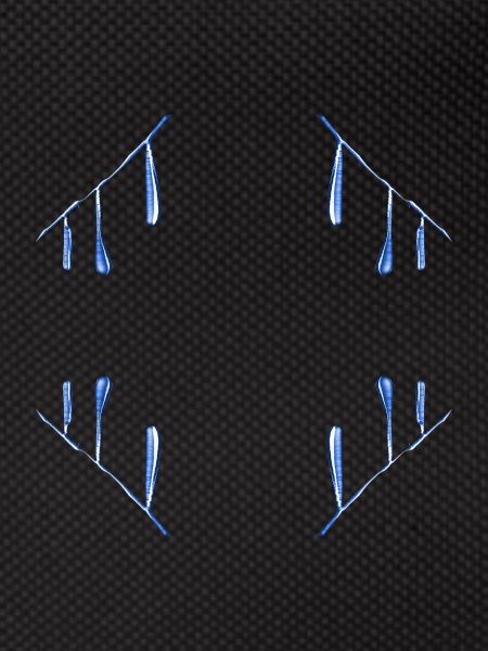 blue pattern drop