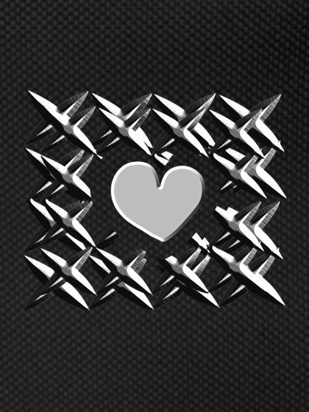 grey heart pattern