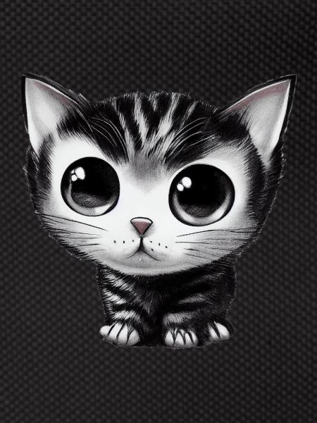 tiny cat drawn