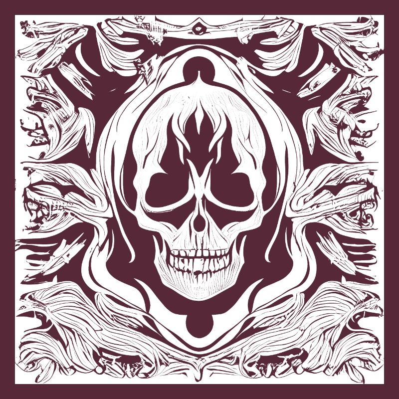 Halloween- oder Horror- Totenschädel mit Ornamente