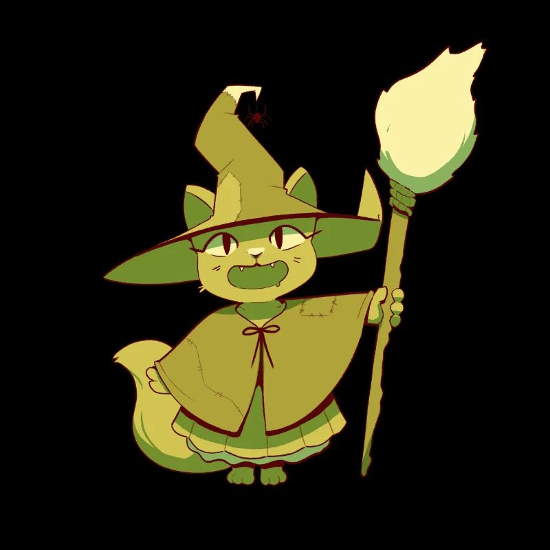 Anime Witch Cat