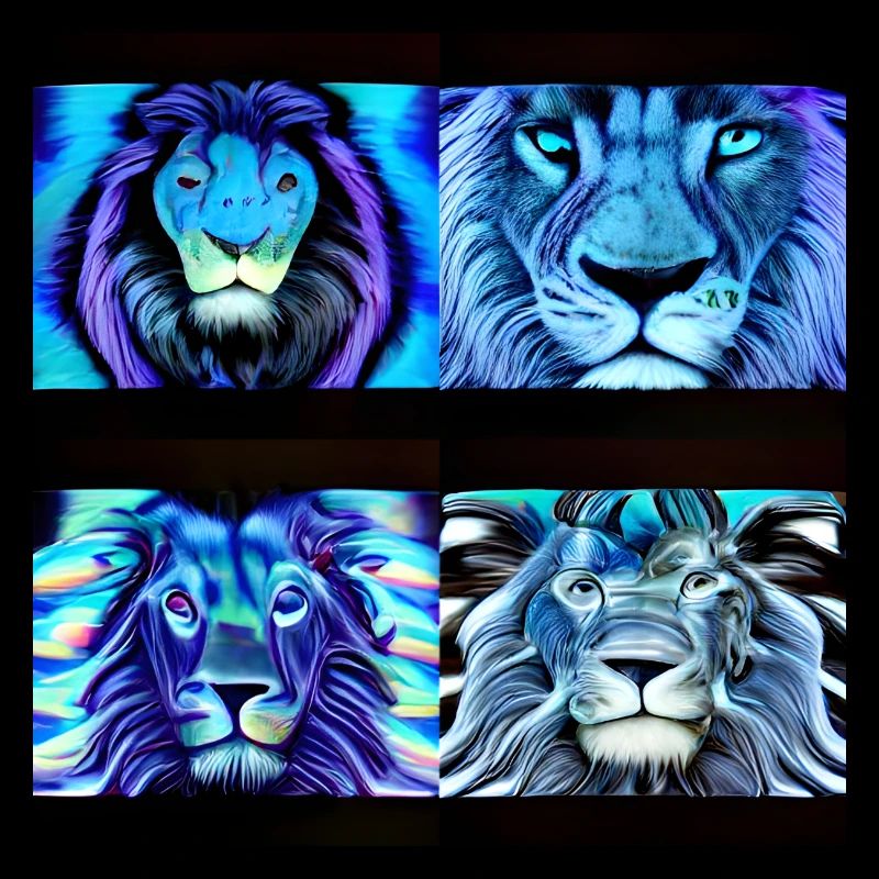 FOUR BLUE LIONS