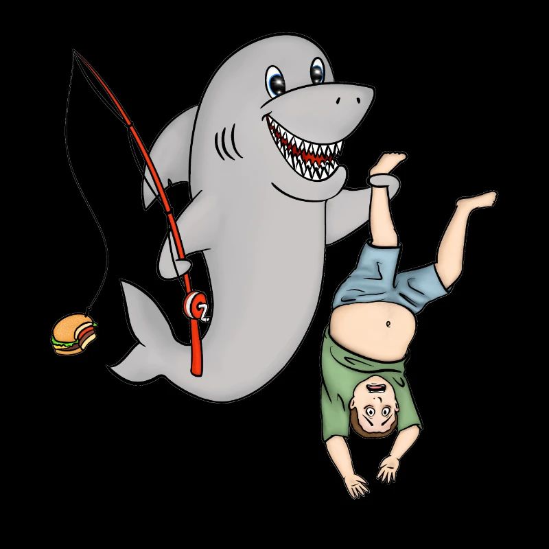 Shark with human