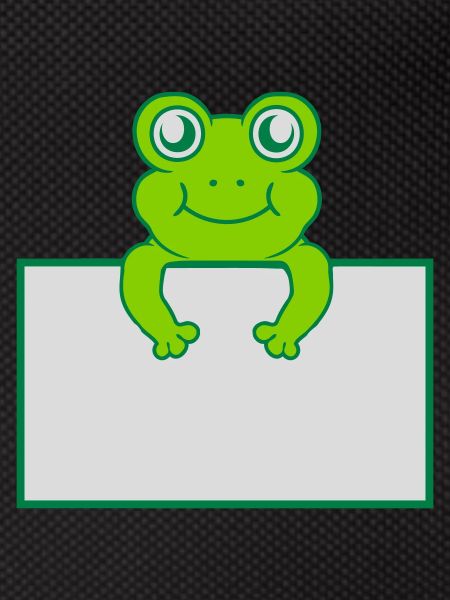 Text present frog shield