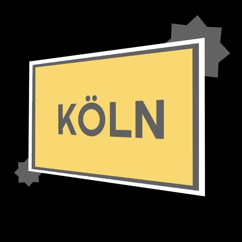 Köln Ortsschild - modern grey