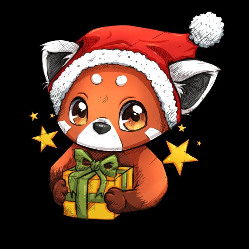 Panda roux de Noël