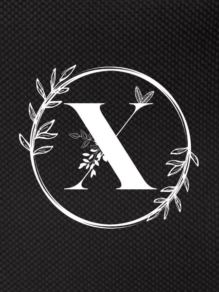 Floral letter X