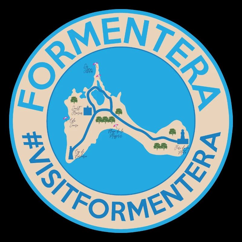 Formentera island map design for island lovers