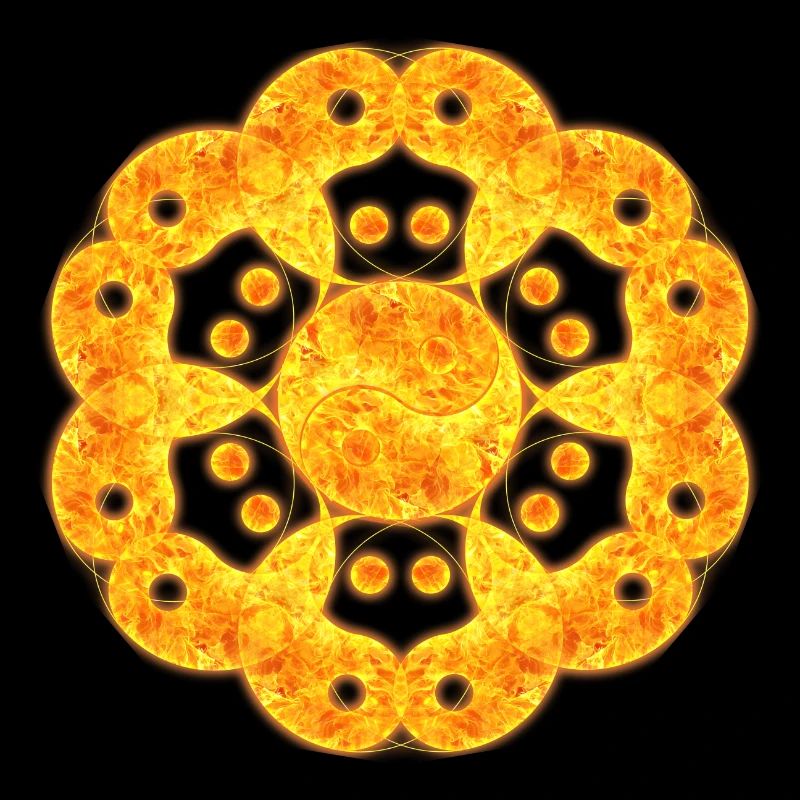 Fire Mandala born from Yin & Yang