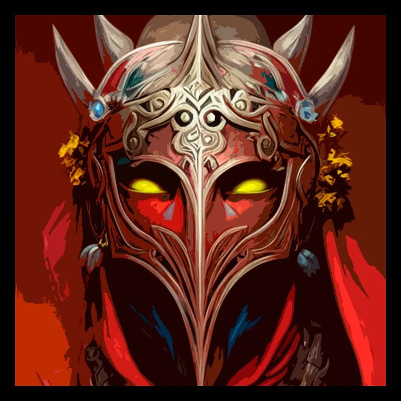 Masque de guerrier médiéval, épique