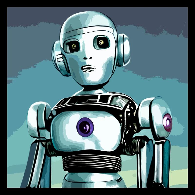 Robot, android, cyborg, science fiction