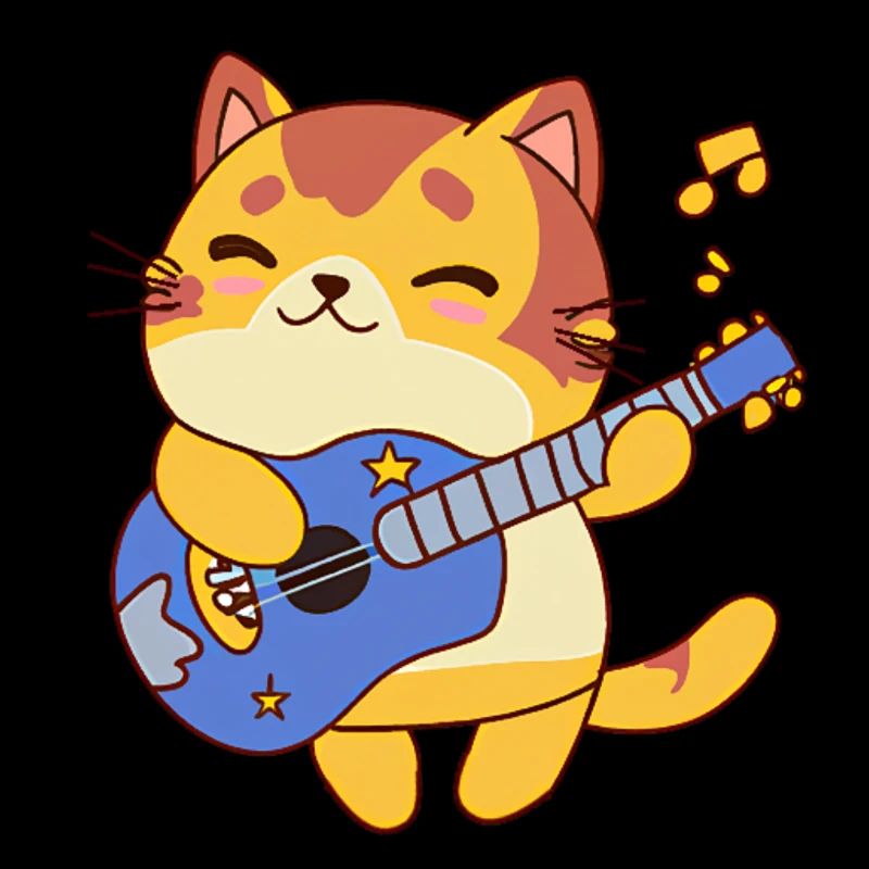 Guitarist cat