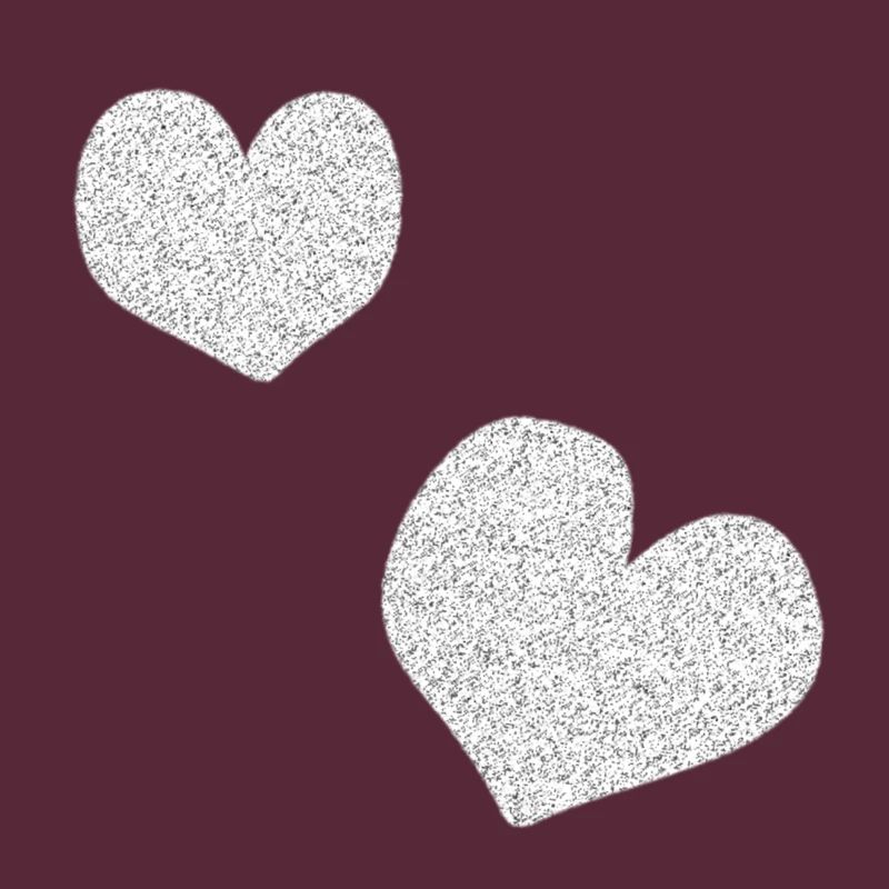 Two Pink Hearts Glitter Heart