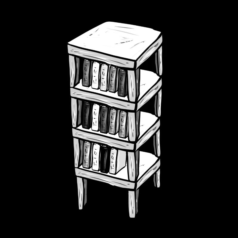 Bücherregal Möbel Cartoon symbol