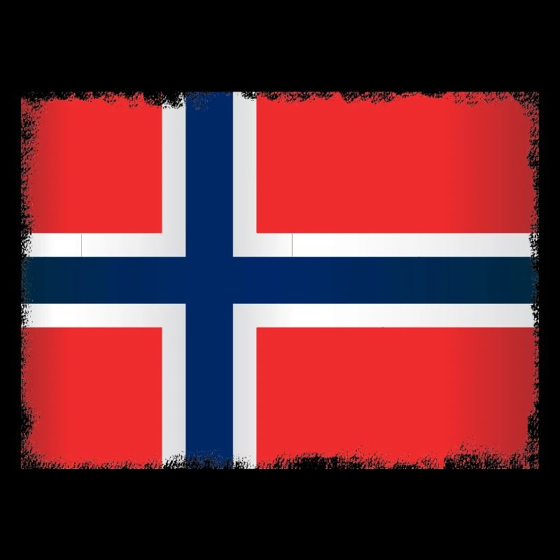 Drapeau grunge de la Norvège