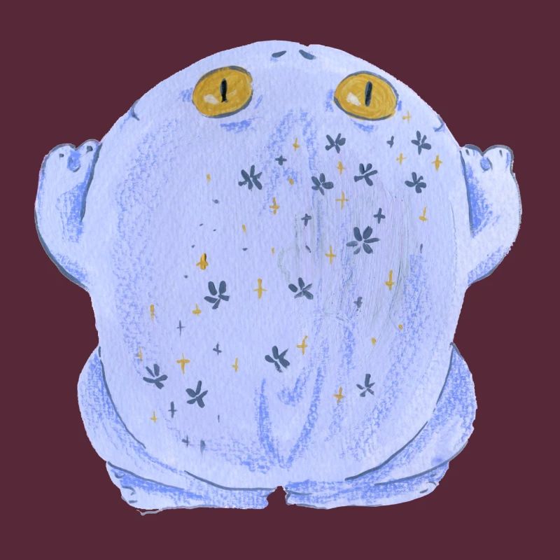 Frog toad in pastel