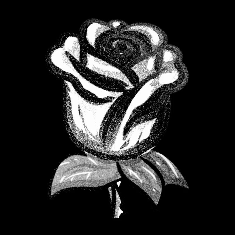 Fleur de rose gris