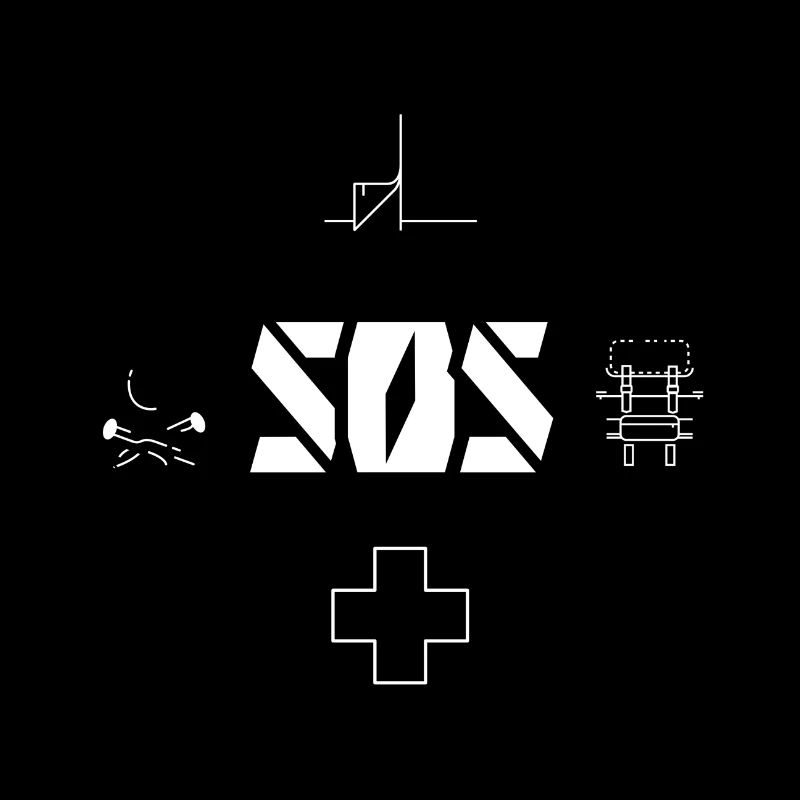SOS Logo white Neutral background