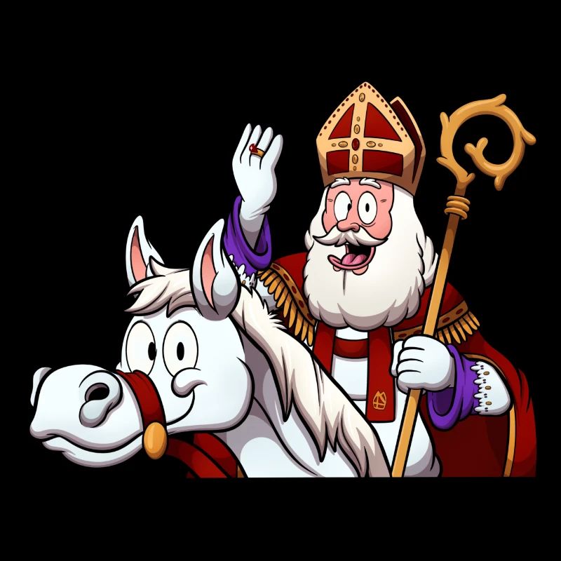 Saint Nicolas à cheval