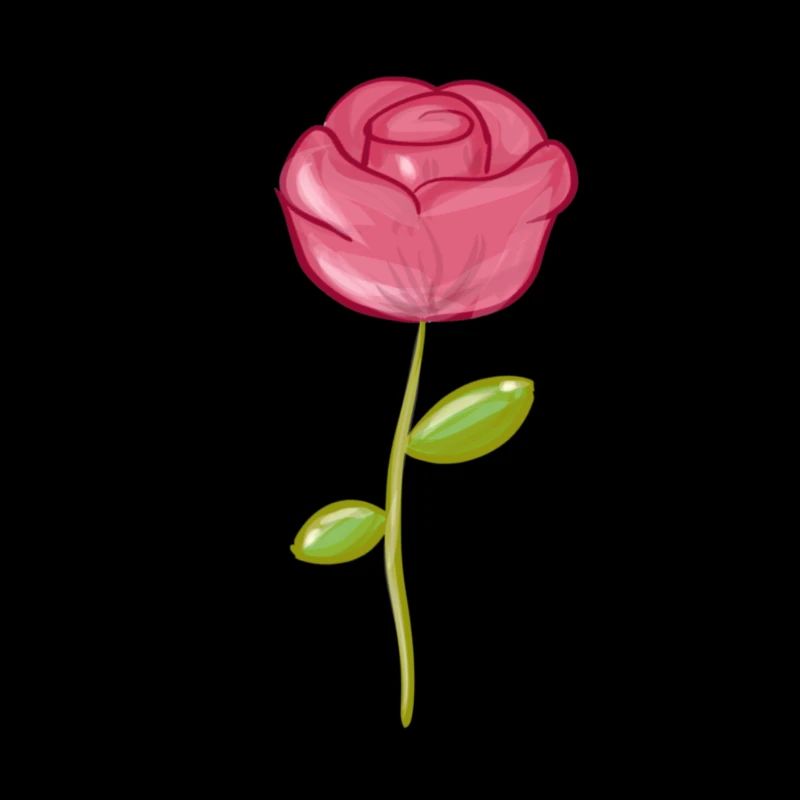 Symbole de plante à fleur rose rose