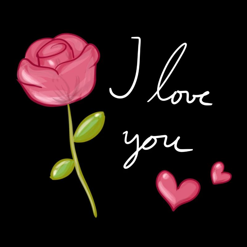 Je t’aime cœurs de fleurs