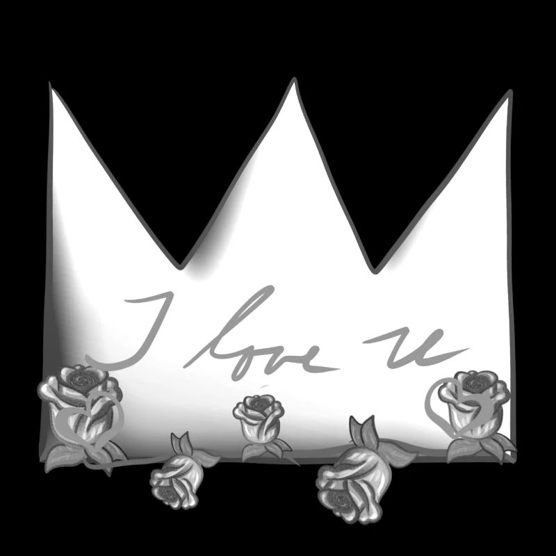graue krone rosa rosen blumen ich liebe dich