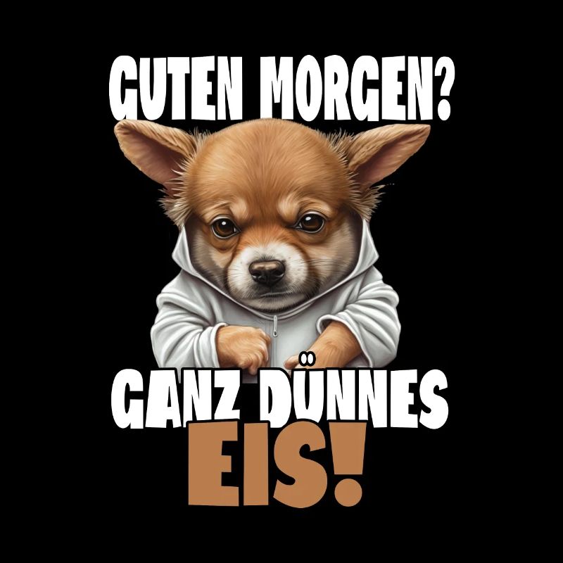Guten Morgen? Ganz dünnes Eis! Kaffee Spruch